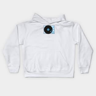 Blue Record Player Kids Hoodie